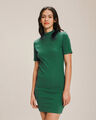 Vestido Corto Cuello Perkins,VERDE OBSCURO